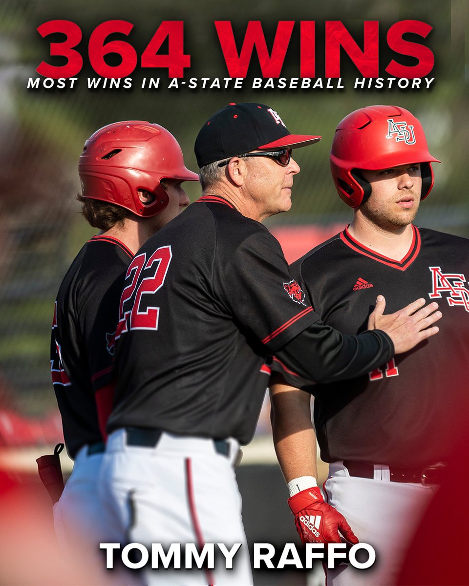 Introducing the all-time winningest head coach in the history of A-State Baseball, Tommy Raffo. #SetTheBar X #WolvesUp