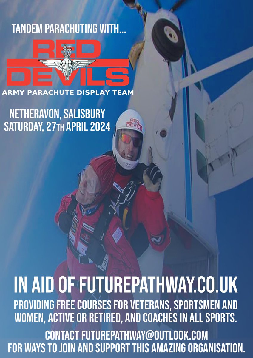 John McDonald (@johnmcdonald_mc) on Twitter photo Great day coming for @Futurpathway1 27 th April we join the <a href="/RedDevilsOnline/">The Red Devils Army Parachute Display Team</a> supported by @TheWigleyGroup <a href="/rwigley28/">Rob Wigley</a> Great day coming for @Futurpathway1 27 th April we join the <a href="/RedDevilsOnline/">The Red Devils Army Parachute Display Team</a> supported by @TheWigleyGroup <a href="/rwigley28/">Rob Wigley</a>