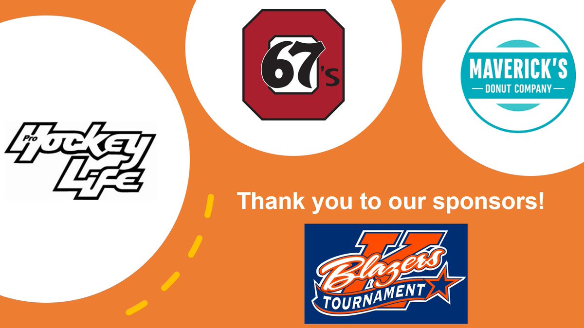 Thanks again to our sponsors @Ottawa67sHockey @mavericksdonuts @ProHockeyLife_ for your support of the Blazers House League Tournament.