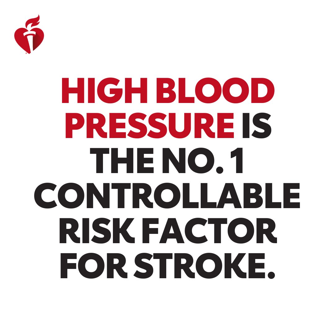 High blood pressure can be checked, lowered and controlled. To keep yours in a healthy range: 🥗 Eat a healthy diet 🧂 Lower salt intake 🚶 Move more ⚖️ Maintain a healthy weight 😌 Manage stress 🚭 Don’t smoke 💊 Take prescribed meds 🍷 Limit alcohol