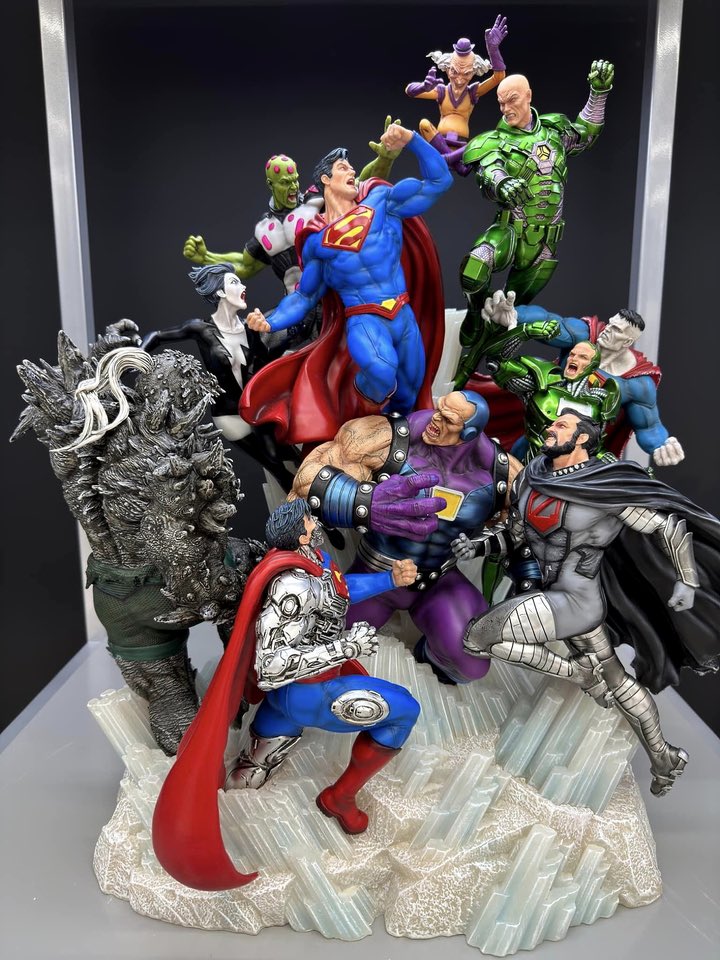 THEMYSCIRALORE's tweet photo. I think it’s hilarious when people think a Superman game would have no stakes when almost all these villains could have their own boss battles capable of threatening Clark’s life https://t.co/KyNskAIQAU