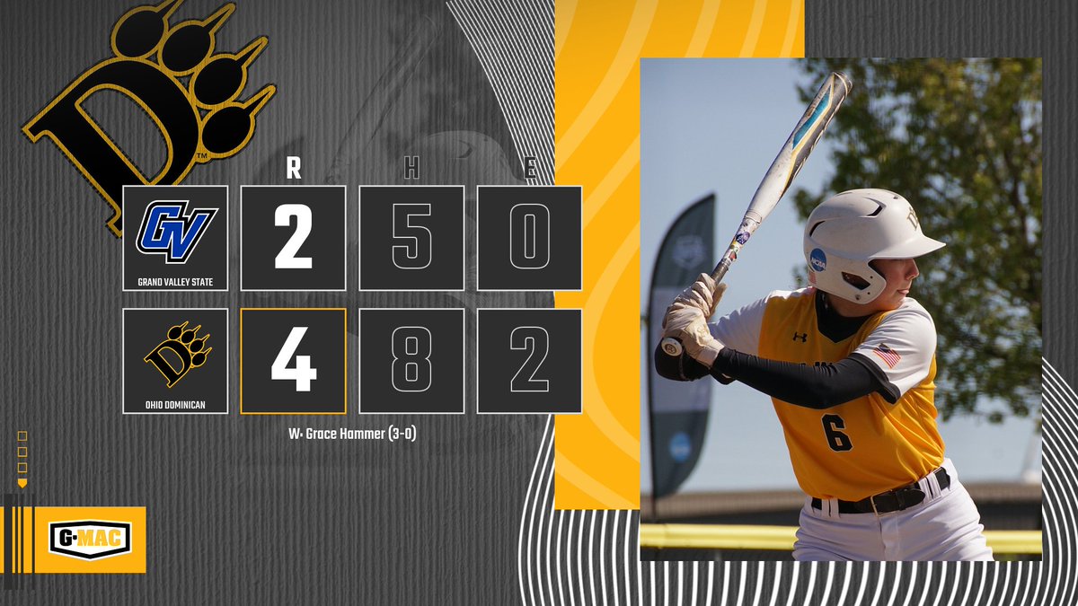 ODUAthletics's tweet photo. SB | @ODU_Softball defeats #2 Grand Valley State 4-2! They end the LMU Invitational against Lincoln Memorial shortly. #ClawsOut https://t.co/COy8HzGN6f