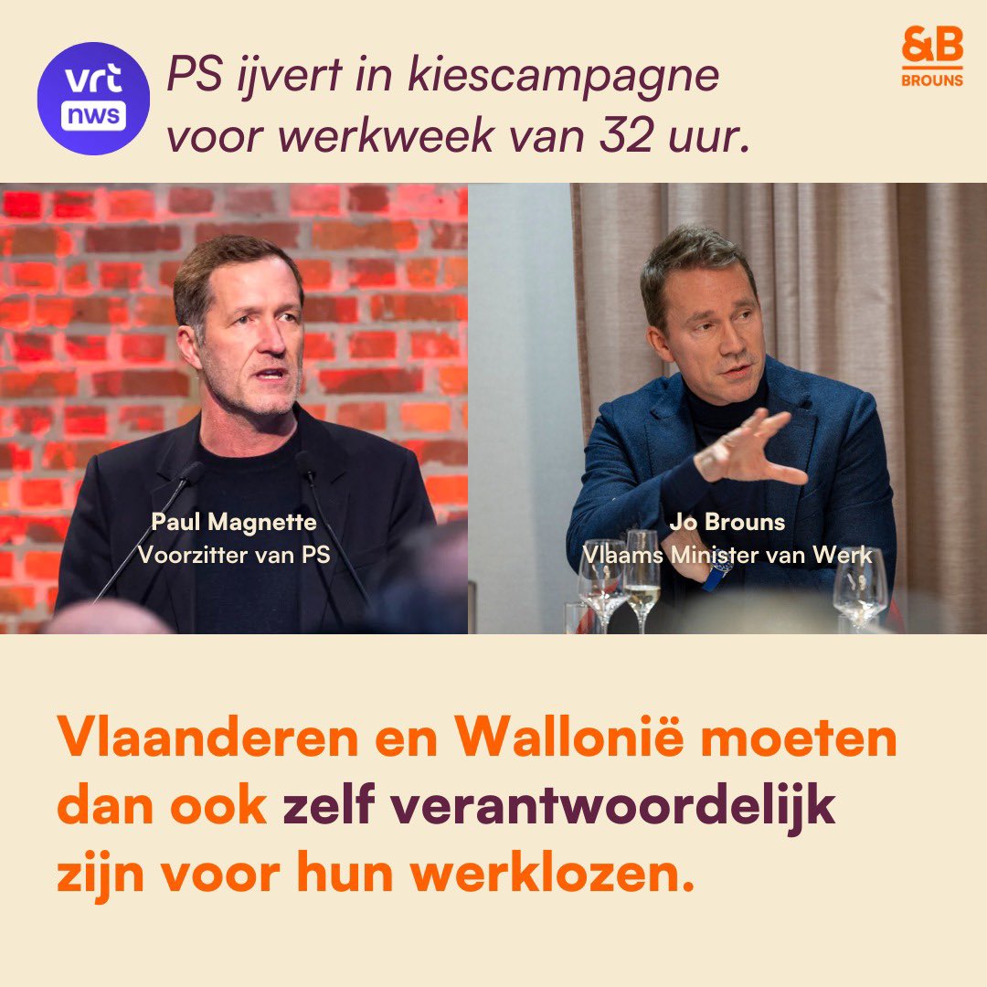 De PS zou er beter eerst voor zorgen dat ze meer mensen aan het werk krijgen alvorens ze de werkweek willen inkorten, in Wallonië is er immers maar een werkzaamheidsgraad van 65% tegen 78% in Vlaanderen. Als ze hier echt mee verder willen zullen we Wallonië moeten activeren door…