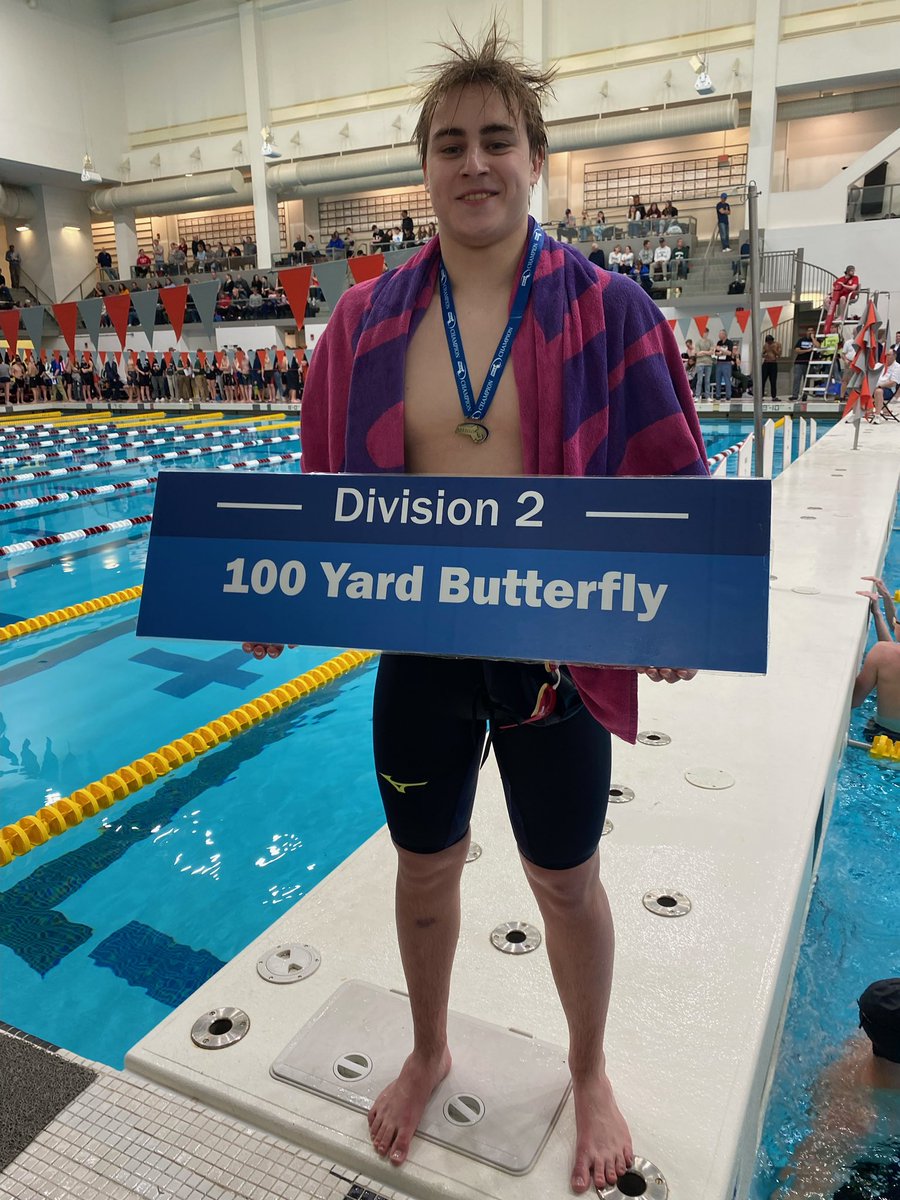 Boys D2 <a href="/MIAA033/">MIAA</a> Swim &amp; Dive State Championships:

100 Fly; David Sapozhnikov - 1st🥇 place with a time of 50.61! 

State Champion!

#legit #ProudAD 

<a href="/coachmace/">Michael Mason</a> <a href="/TVLSportsMa/">TVL Sports Updates</a> <a href="/HometownWeekly/">Hometown Weekly</a> <a href="/GlobeSchools/">Boston Globe Schools</a> <a href="/BostonHeraldHS/">Danny Ventura</a>