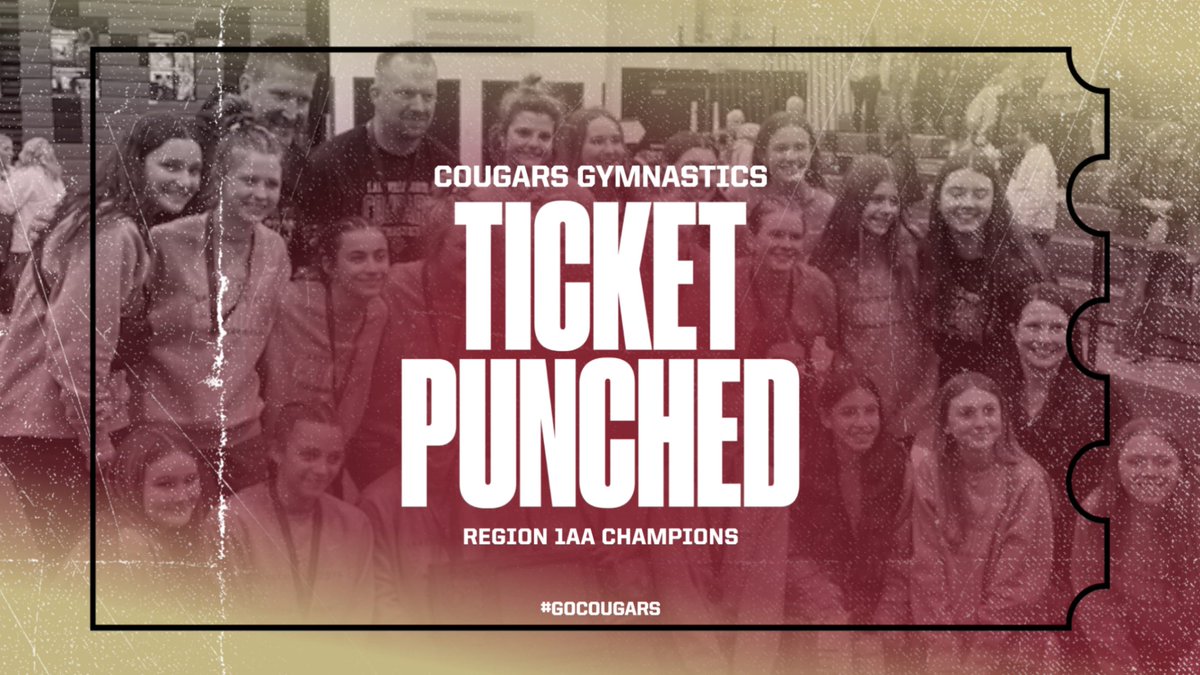 Congratulations to the Cougars Gymnastics team for punching their ticket to state. They posted a 147.5 team score to win the Region 1AA tournament. #gocougars