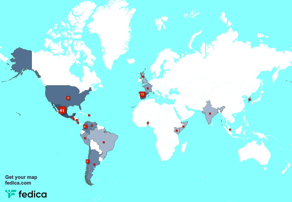 Muchas gracias a mis 2 nuevos seguidores desde Estados Unidos durante la última semana. fedica.com/!duplexgamer3