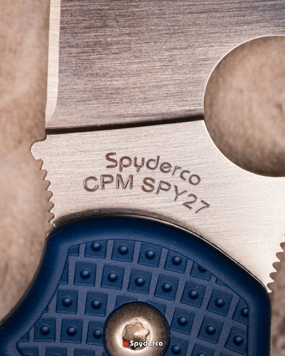 SpydercoKnives's tweet image. Spyderco’s proprietary CPM® SPY27® steel supercharges time-tested VG-10 with the addition of niobium, vanadium, additional carbon, and a state-of-the-art powder-metallurgy production process.

#Spyderco
#SpydercoKnives