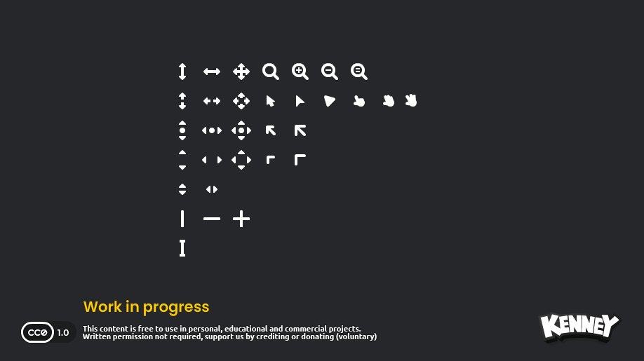 KenneyNL's tweet image. Lovers of cursors – rejoice! I've started working on cursor #gameassets, after about an hour of drawing there's 32 cursors already 😊

I need your help though; please reply with ideas, requests, samples, use cases etc. to help make this the best set of public domain cursors ever!