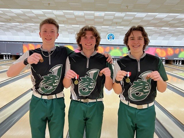 CONFERENCE CHAMPS Boys Bowling won the OK Red Conference Tournament en route to a 1st place finish overall in the OK Red Standings Ben Slagter earned All tournament team top honors with a 738, 3-game series. Brady Pettenger & Justin Slagter also made top 5 all tournament team