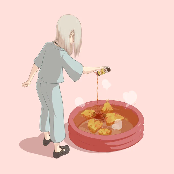 #あなたが描く女子がみたい揚げ物か寿司ばかりです 