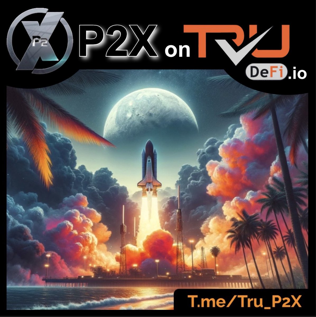PulseChainDEFl's tweet image. #P2X on #TruDeFi launches this month. 

Are you ready for liftoff?

#PulseChain #DeFi #ETH @TruDeFiOfficial @Kan0fPi @hans1106x @ShanePe31141959 @events_tarzan @nozs85 @Paul33288