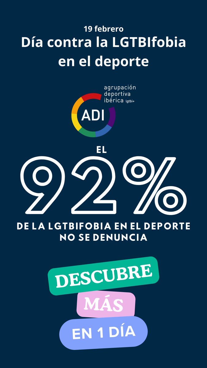 El 92% de la LGTBIfobia en el deporte no se denuncia

Descubre más datos mañana que publicaremos el informe sobre la LGTBIfobia en el deporte durante el 2023