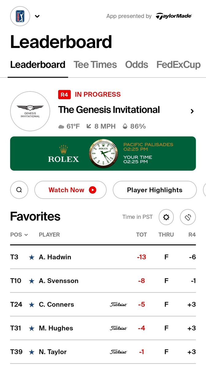 vancouvergolf's tweet photo. Another impressive week on @PGATOUR @thegenesisinv
from our 🇨🇦 Pros!!
Awesome charge ⬆️ the leaderboard today @ahadwingolf 🇨🇦👊🏼⛳️🎯
#genesisinv #pgatour #BCPros #VGTalumni #GolfCanada https://t.co/5POGTxKfUk