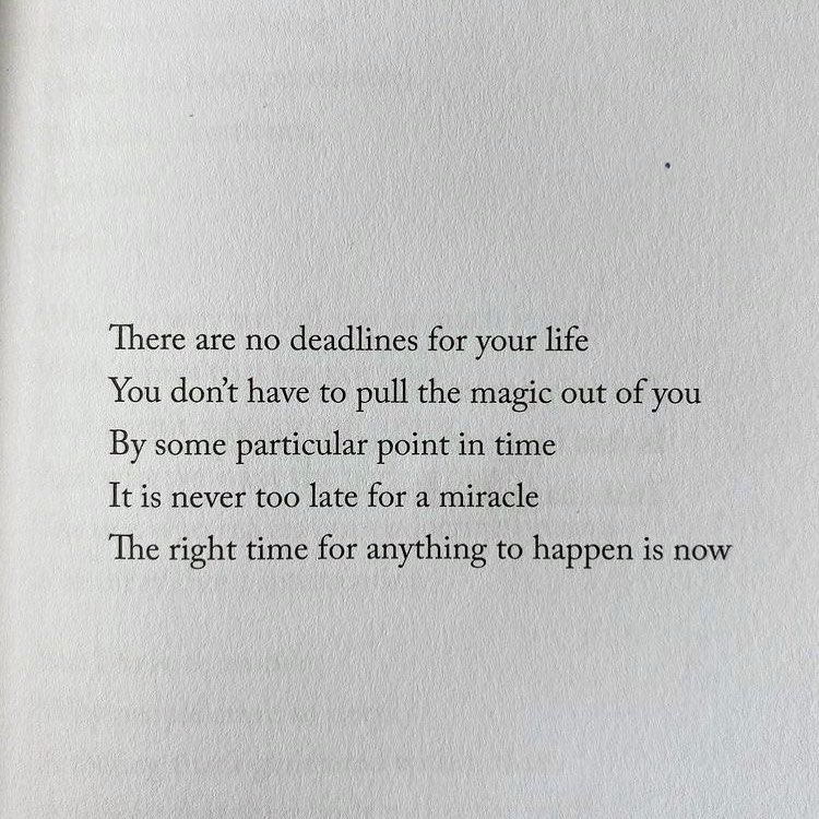 bookpoets's tweet photo. there are no deadlines for your life https://t.co/WhjpDEGo7D