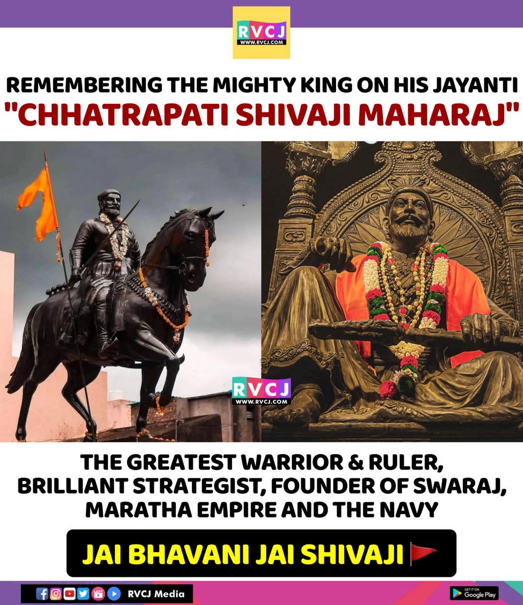 RVCJ_FB's tweet photo. Remembering Chhatrapati Shivaji Maharaj 🙏🏻🙏🏻 https://t.co/FgHObhcDgl