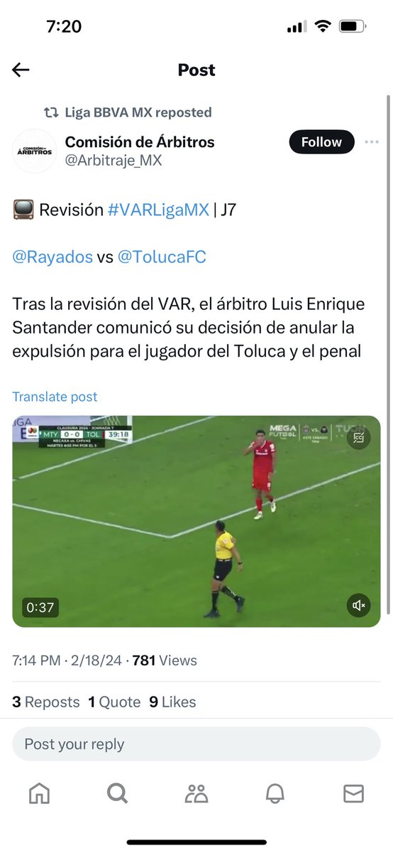 robertogv93's tweet photo. @LigaBBVAMX porque lo borran ? Son una liga granjera. Pésimo arbitraje con todo y VAR no sirven para nada. https://t.co/R2r2TkvTas