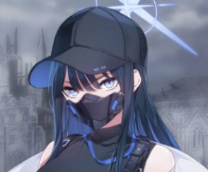 saori (blue archive) 1girl hat solo baseball cap mask mouth mask long hair  illustration images