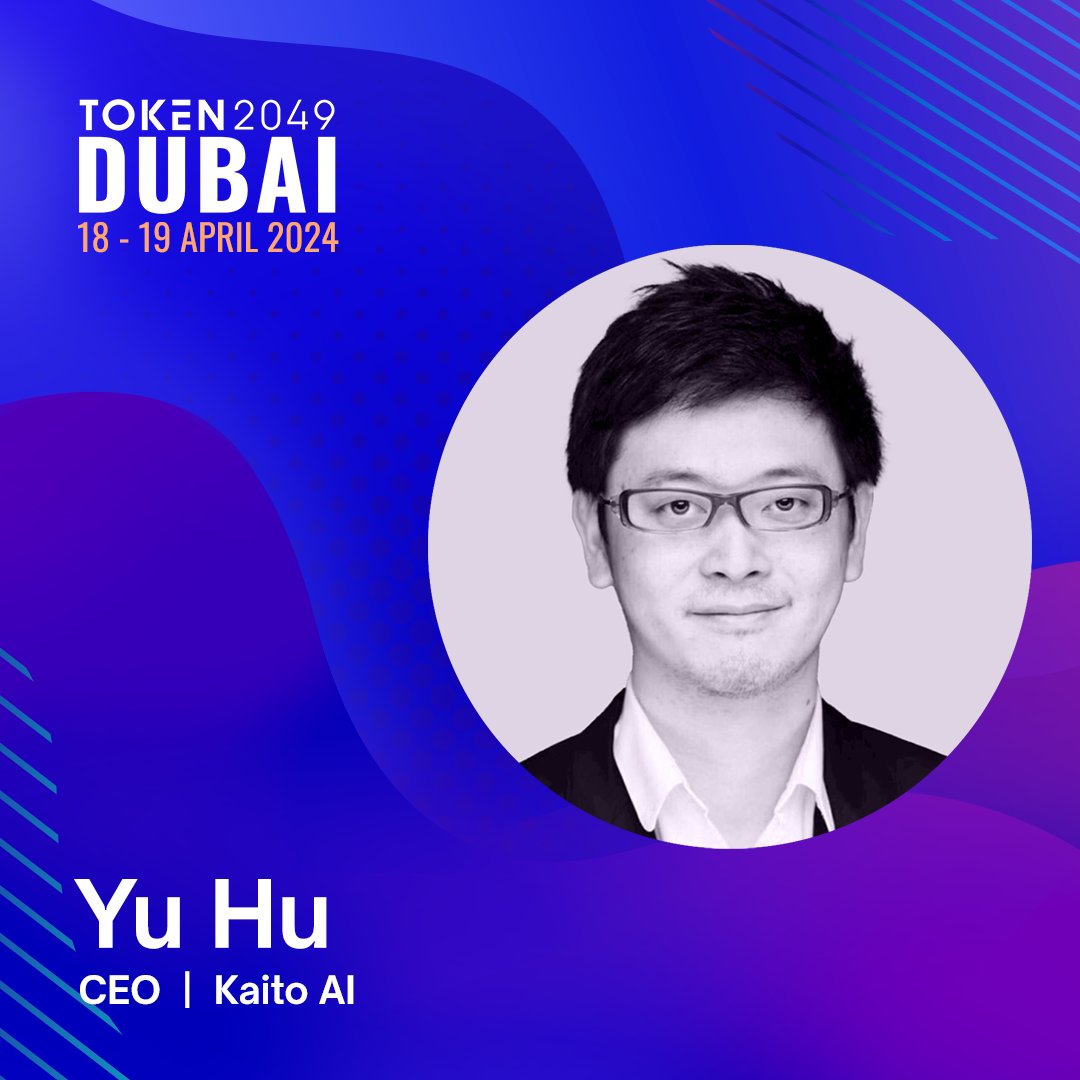 Catch @Punk9277 at #TOKEN2049 Dubai. Yu, Founder and CEO of @_kaitoai,  leads a Web3 search platform. By leveraging AI, they make actionable  insights from blockchain networks more accessible. Join him this April