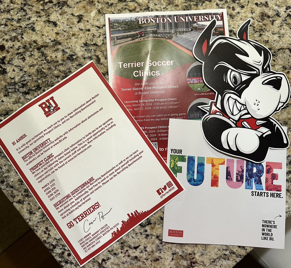 Amber Weaver (@amberweaver2026) on Twitter photo Thank you for the mail <a href="/TerrierWSOC/">BU Women's Soccer</a>! @casbro7 Go Terriers! #GoBU
<a href="/ImCollegeSoccer/">College Soccer Truth ™</a> <a href="/ImYouthSoccer/">ECNL/GA/Recruiting/College Soccer</a> Thank you for the mail <a href="/TerrierWSOC/">BU Women's Soccer</a>! @casbro7 Go Terriers! #GoBU
<a href="/ImCollegeSoccer/">College Soccer Truth ™</a> <a href="/ImYouthSoccer/">ECNL/GA/Recruiting/College Soccer</a>