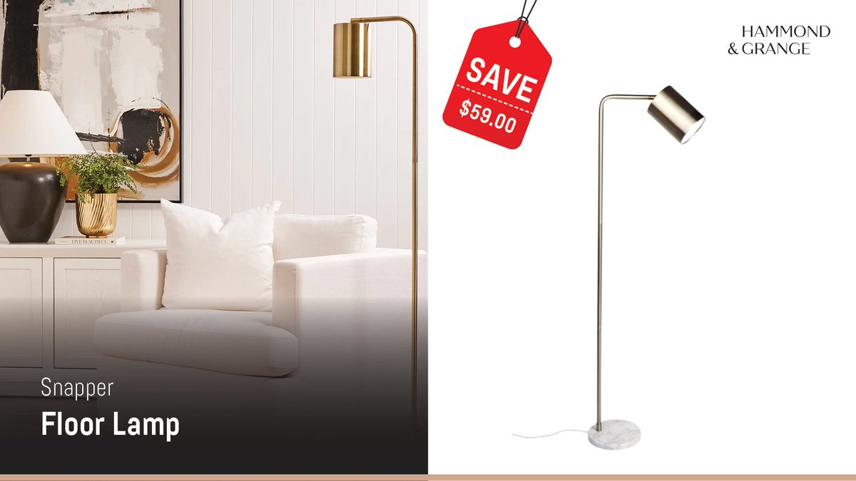 hammondgrange's tweet photo. Light up your room in style with the minimalist design of the Snapper Floor Lamp 💫

https://t.co/VqsbOYJwZ5

#hammondandgrange #homefurniture #floorlamp  #funitureathome #homefurnitureonline #homefurnitureideas #homefurnituredesigns https://t.co/FW8FaIm8Jr