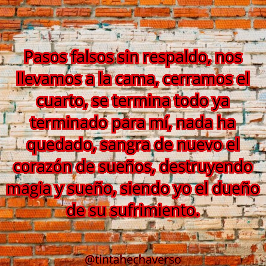 Tintahechaverso's tweet photo. Pasos falsos sin respaldo, nos llevamos a la cama.

#amor #vida #frases #romance #arte #nostalgia #motivacion #poesia #poem #versos #amar #pensamientos #amorpropio #puertorico #tintahehaverso #love #life #poem #poetry #usa #nyc #miami #florida #mexico #colombia #chile https://t.co/BNUbkCLPZF