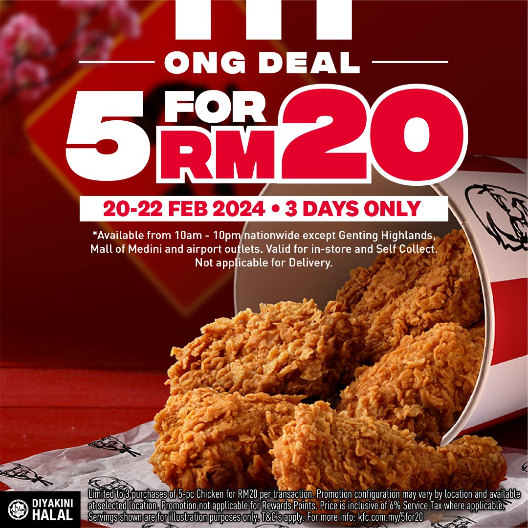 KFC 3 Snack Plate for RM33 Promo