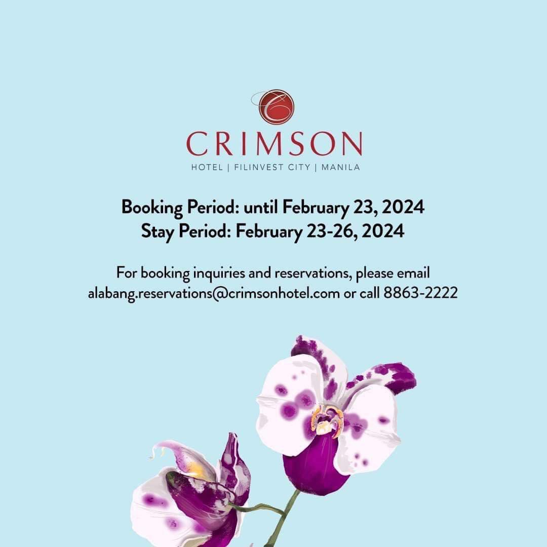 We’re happy to officially announce our partnership with Crimson Hotel Filinvest City, Manila, who has entered the game as our official home! Party in style and rest comfortably with these awesome deals and discounts! Check out their page to learn more about it.

#Bobapalooza2024
