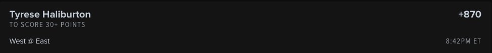 CommishFilmRoom's tweet image. I made 4⃣ bets on the All-Star Game &amp;amp; had a lot of fun 😎

🏀 Tyrese Haliburton 25+ points @ +440 ✅
🪜 Tyrese Haliburton 30+ points @ +870 ✅
🏀 LeBron James u20.5 points @ -110 ✅
🏀 Eastern Conference ML @ +125 ✅

#NBA | #NBAAllStar2024 | #GamblingX