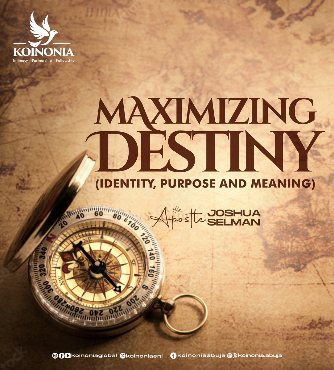 koinoniaeni's tweet photo. Dear Beloved, kindly click on the link below to download the audio message of “MAXIMISING DESTINY (IDENTITY, PURPOSE AND MEANING)” WITH APOSTLE JOSHUA SELMAN.
https://t.co/hoVGtQGMDY
#ApostleJoshuaSelman
#MaximisingDestiny
#IdentityPurposeAndMeaning
#KoinoniaAbuja
#KoinoniaGlobal