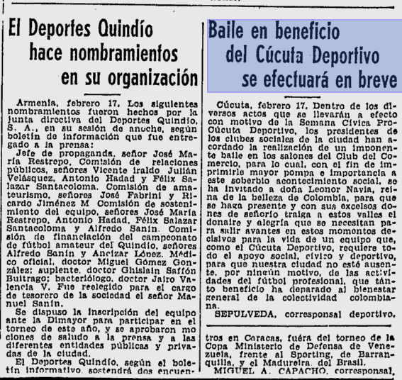diosesazul1946's tweet photo. Aquel 7 y 17 febrero 1952 Deportes Quindio nombramientosy Campeón en Caracas. Pro Cúcuta Campeón. @diosesazul1946 @DatosQuindio https://t.co/m7Jtlhnylw