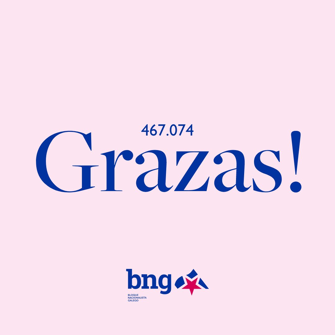 🥰️ GRAZAS a todas as persoas que confiastes en nós. Hoxe non remata nada, foi unha campaña que cambiou moitas cousas. Seguimos traballando por e para Galiza. ✊️💪️