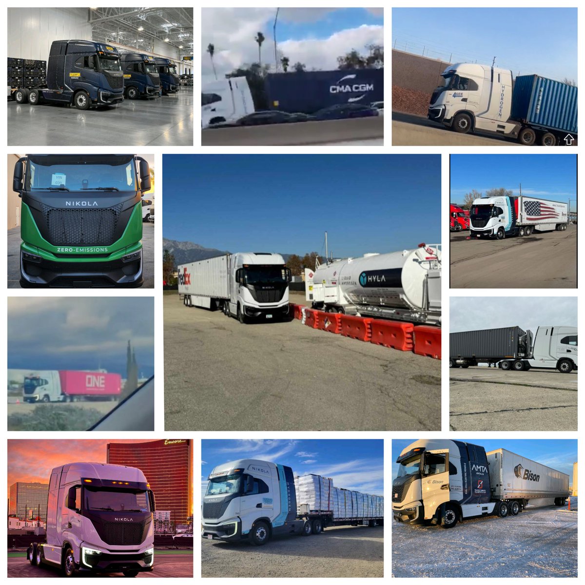 Which one of these @nikolamotor  trucks you like more?
Featured @jbhunt360 4GEN-LOGISTICS @BiagiBros @FedEx rising-creek @AMTA_ca Coyote-container 
#nkla #nikolaarmy #follownone #nikolacorporation