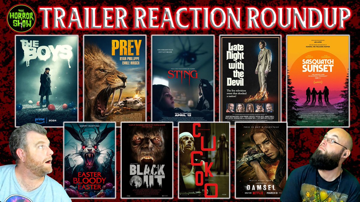 HorrorShow666's tweet photo. Come join us right now as we react to a bunch of recent trailers for upcoming horror projects like #Sting, #Cukoo and #LateNightwiththeDevil !
https://t.co/BgbBTX3q6W https://t.co/d9JEeOLhDk