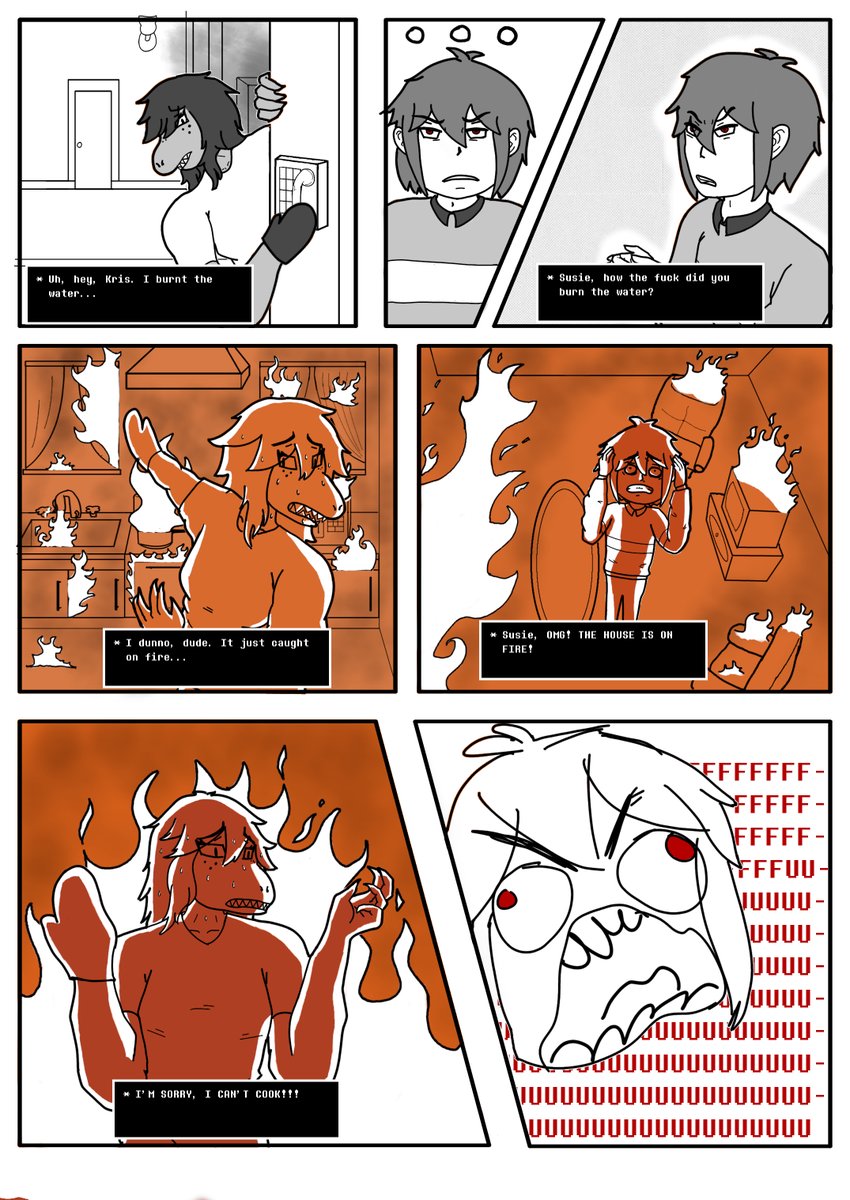 KFrodoodles's tweet photo. "Day 7" of #Krusieweek (Yeah, yeah,  I know it's been over for a while, I just wanted to finish the prompts. Bite me!)
For the free topic, I decided to do a meme. #DELTARUNE #deltarunefanart https://t.co/eLbktYtAVl