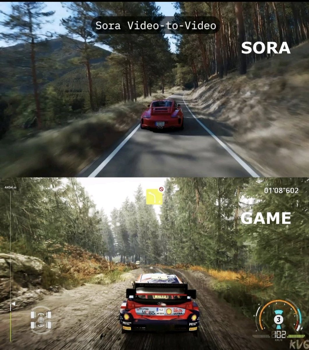 fojool's tweet photo. Artificial Intelligence was trained in virtual worlds of video games to create impactful videos? 
#OpenAiSora #OpenAI #games #InteligenciaArtificial #ArtificialIntelligence https://t.co/3EQiPOBTGX