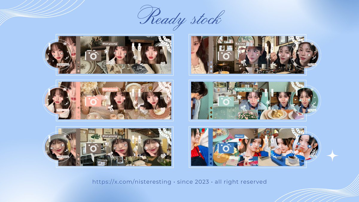 Any interactions are appreciated!🤍

Haii, Isa kali ini membawa rs Wonyoung foto terbaru dan ada Karina sama Hanni juga yang bisa ditake sekarang dengan harga 8.OOO sudah termasuk ava png+free retext!
Selamat jajan🤍🪐

#zonauang