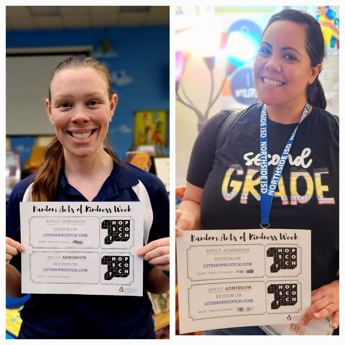 Valley Hi (@nisdvalleyhi) on Twitter photo Huge thanks to Valerie & Abi of <a href="/CISSanAntonio/">Communities in Schools of San Antonio</a> & the generous sponsors for an amazing Kindness Week! <a href="/HTeaO/">HTeaO</a> Medical Center, NW <a href="/nothingbundt/">Nothing Bundt Cakes</a>, <a href="/Topgolf/">Topgolf</a> San Antonio, <a href="/ChickenNPickle/">Chicken N Pickle®</a> San, Antonio. <a href="/MassageEnvy/">Massage Envy</a> and Hopscotch San Antonio. Ya'll made some teachers very happy this week! Huge thanks to Valerie & Abi of <a href="/CISSanAntonio/">Communities in Schools of San Antonio</a> & the generous sponsors for an amazing Kindness Week! <a href="/HTeaO/">HTeaO</a> Medical Center, NW <a href="/nothingbundt/">Nothing Bundt Cakes</a>, <a href="/Topgolf/">Topgolf</a> San Antonio, <a href="/ChickenNPickle/">Chicken N Pickle®</a> San, Antonio. <a href="/MassageEnvy/">Massage Envy</a> and Hopscotch San Antonio. Ya'll made some teachers very happy this week!