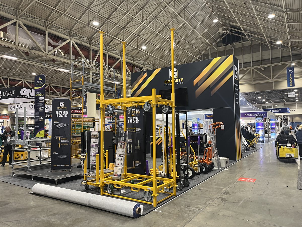 GraniteInd's tweet photo. The ARA Show Booth Preview ALERT!  Stop by booth 1037 to see the latest Granite creations.  We have everything from hand carts to power carts to scaffolding to staging.  If you are a rental company we have something to boost your bottom line!
#arashow #arashow2024 #ara2024 https://t.co/dVDP4kSVTx