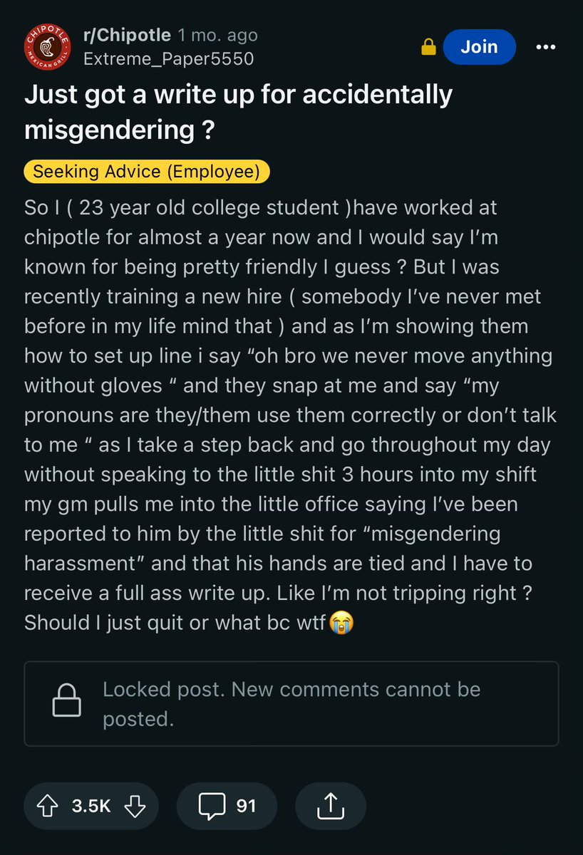 reddit_lies's tweet photo. Good times create weak men.

He got written up for calling someone “bro” https://t.co/2FSD2af55G
