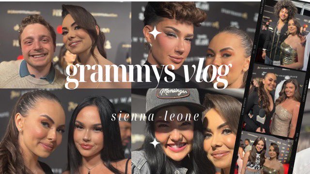 siennaleone's tweet photo. SURPRISE!! My first vlog :) check it out!!! 

GRAMMYs Weekend Vlog with @passthatpuss , @24kGoldn , @kirakosarin + MORE! | Sienna Leone

https://t.co/yjltya0g6q

#GRAMMYs2024 #grammy #vlog #passthatpuss #jakeshane #kirakosarin #24kgldn #lauramarano https://t.co/oUc2yzpLlZ