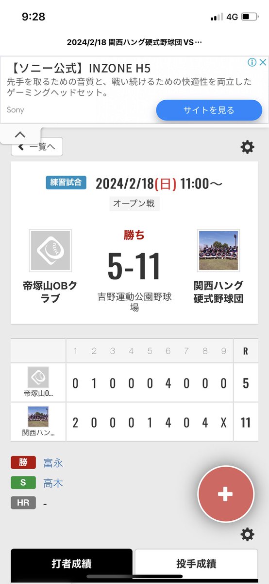 DSakurai42's tweet photo. 関西ハング
2024年初戦

11安打で勝利🏆

本年度もご声援の程、宜しくお願い致します😄 https://t.co/F8QfZXJWZP