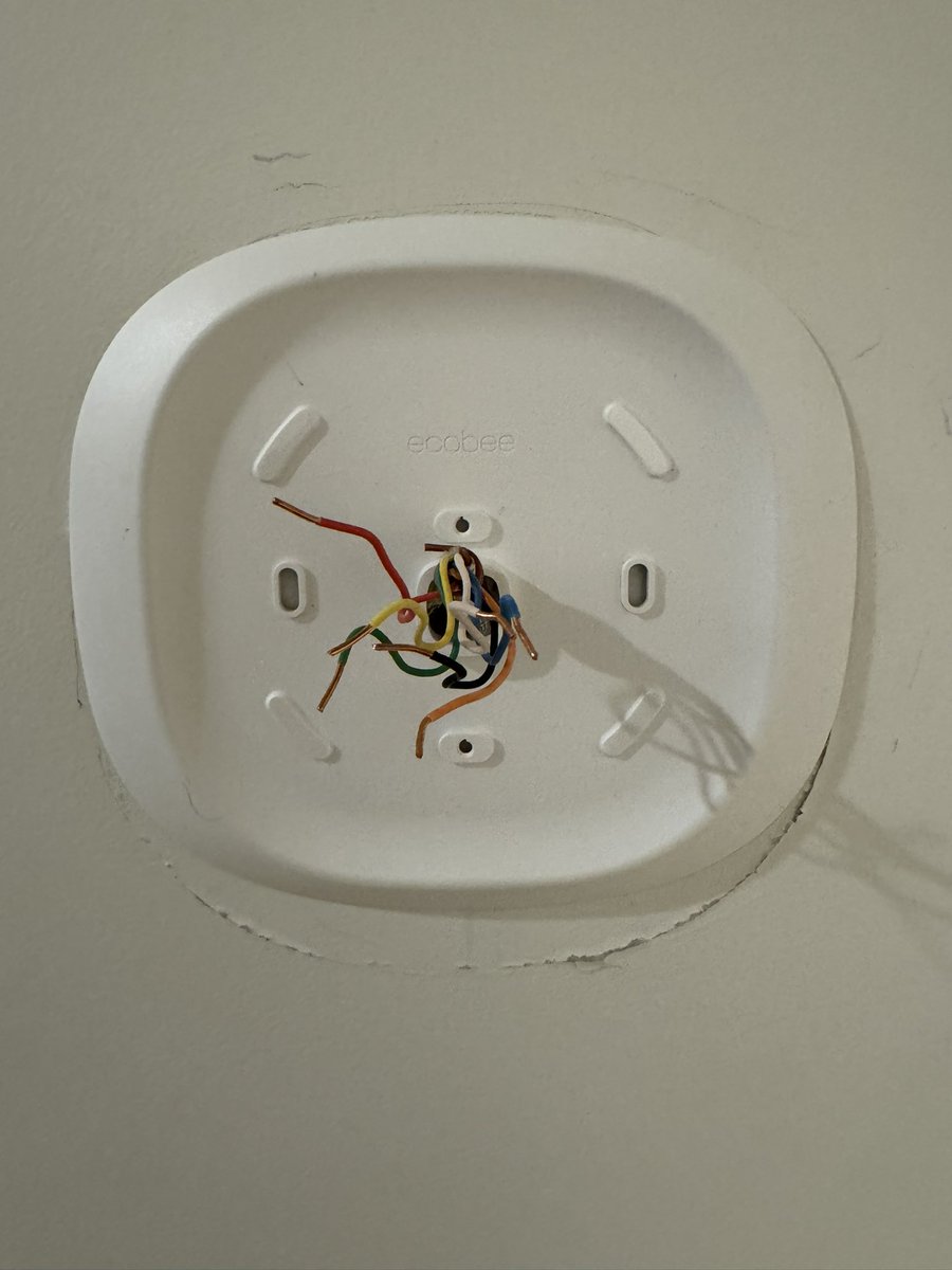 RussellTLewis's tweet photo. Yay for backwards compatibility? I guess this is the excuse to repair and repaint the wall and remove the backplate my builder painted on. https://t.co/n7uRRTjfaE