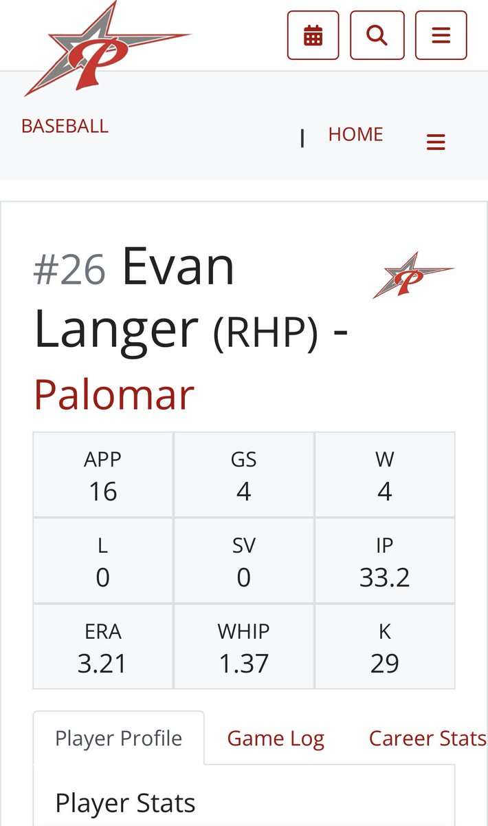 Stats from Freshman 2023 season last year with <a href="/PMARComets/">Palomar College Baseball</a> looking forward to this season #uncommitted #juco