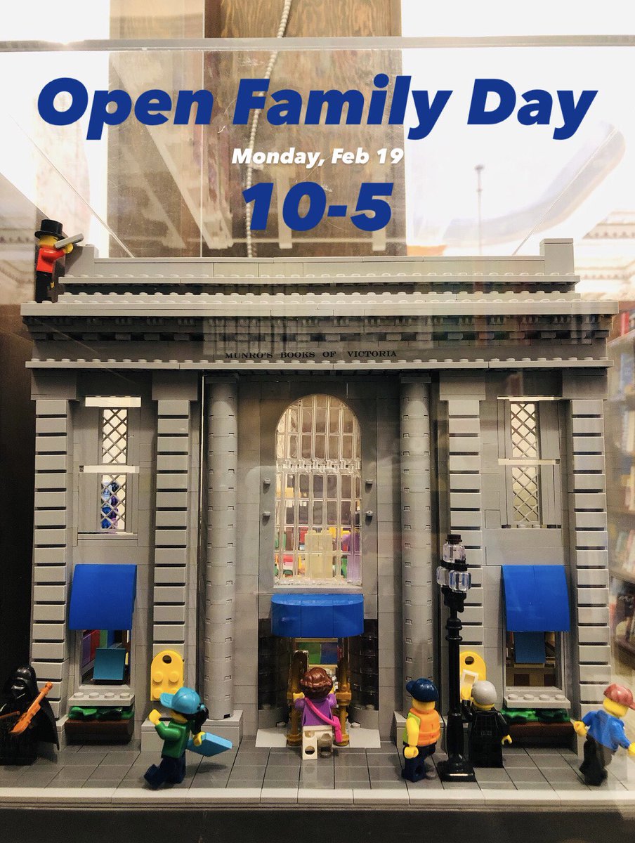 Shopping with the family? Books ARE your family? Whatever the case may be, we’re open 10-5 on Family Day (Monday, Feb. 19)! 👩‍👩‍👧‍👦📚 #yyj