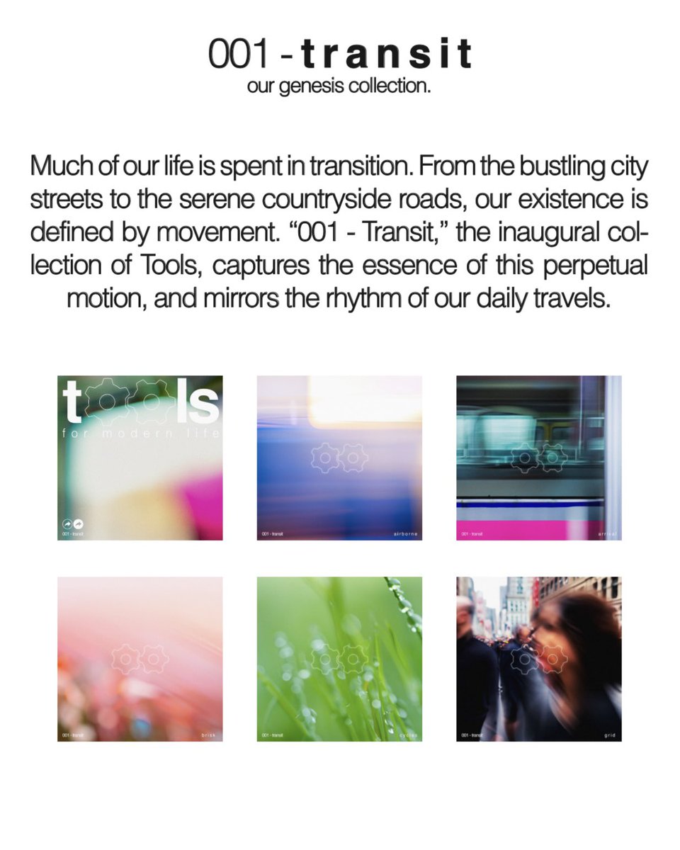 Tools is all about creating a thematic listening experience that immerses users into the world of their choosing.

Some words on our genesis collection below.

Mint now for free on sound.xyz/tools