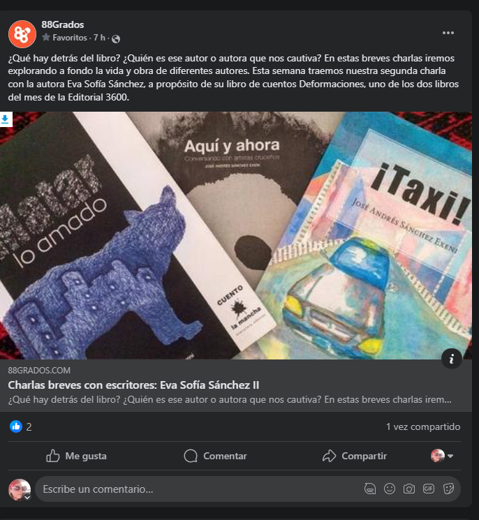 sanchezexeni's tweet photo. Muchas gracias a @88gradosrevista, que ha publicado hoy la segunda parte de la entrevista que me realizó Adrián Nieve.

https://t.co/kHkSwhIxDz https://t.co/O20xdPdUQ6