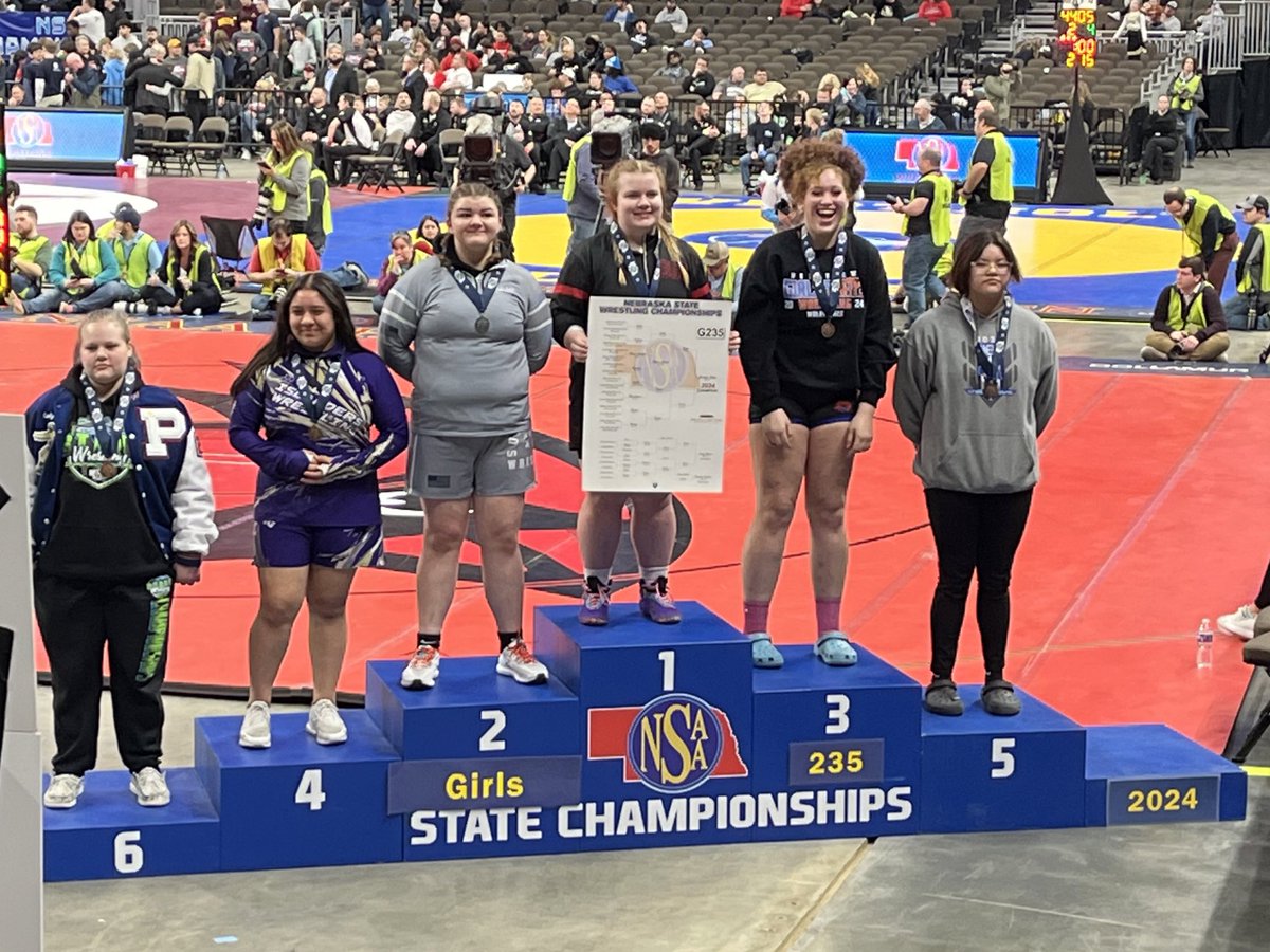 OPS_WestviewGWr's tweet photo. Congrats to our 2024 Girls State Wrestling Medalists:

Kalynn Lyons: Runner-Up🥈 
- First State Finalist in School History

Audre Herron: Third Place🥉

Our team finished strong claiming 13th Place at State (just .5 behind 10th) with 2 State Medalists! Future is bright!! https://t.co/ZJ76yevhm6