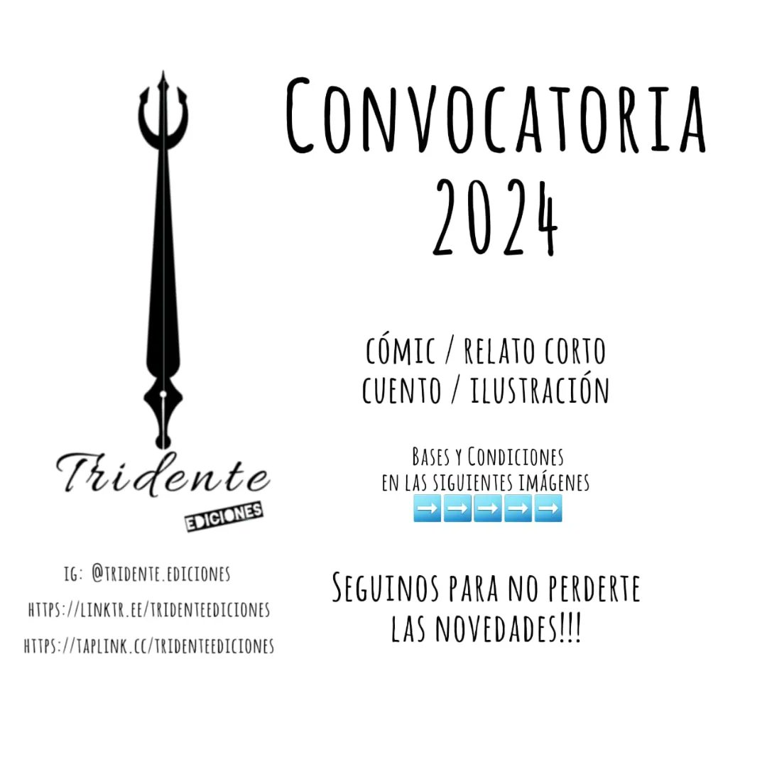 edtridente's tweet photo. Las bases completas de la #convocatoria en https://t.co/4p1dxuJ5zy 
.
.
#tridenteediciones #horror #scifi #cienciaficcion #concurso #comic #comics #historieta #literatura #Literature #arte #publications #HorrorFamily #EDITORIAL #Tendencias #Tendencia #DigitalArtist https://t.co/gjiUVgEtjc