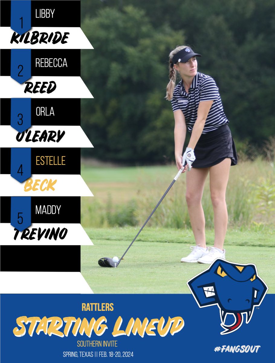 The lineup for the Southern Invite starting tomorrow in Spring! #FangsOut