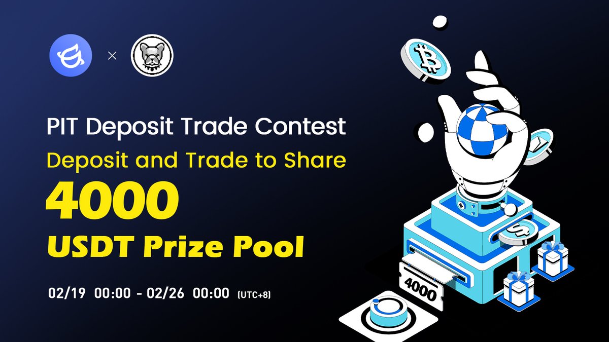 🎁 #HotsCoin $PIT  Deposit ane Trade Contest

💰 Prize pool: 4000 USDT 🎉🎉
🗓 Duration: February 19, 2024, 00:00 (UTC+8) — February 26, 2024, 00:00 (UTC+8)

✉️ Details: support.hotscoin.co/hc/en-us/artic…

#cryptogiveaway #CryptoGem #Cryptolisting #BTC #Web3